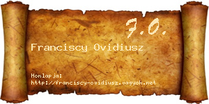 Franciscy Ovidiusz névjegykártya